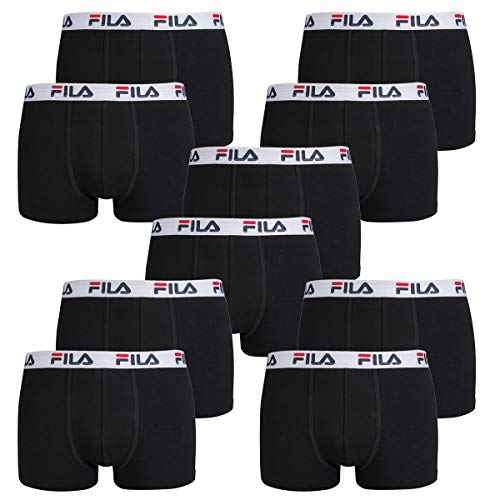 FILA 10er Pack Herren Urban Boxershorts Unterwäsche Boxer FU5016, Farbe:200 - Black, Bekleidungsgröße:S von FILA