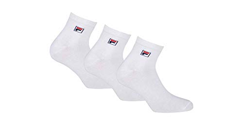 FILA 12 Paar Socken, Invisible Sneakers Unisex, einfarbig, 35-46 (4x 3er Pack) (Weiß, 43-46 (9-11 UK)) von FILA