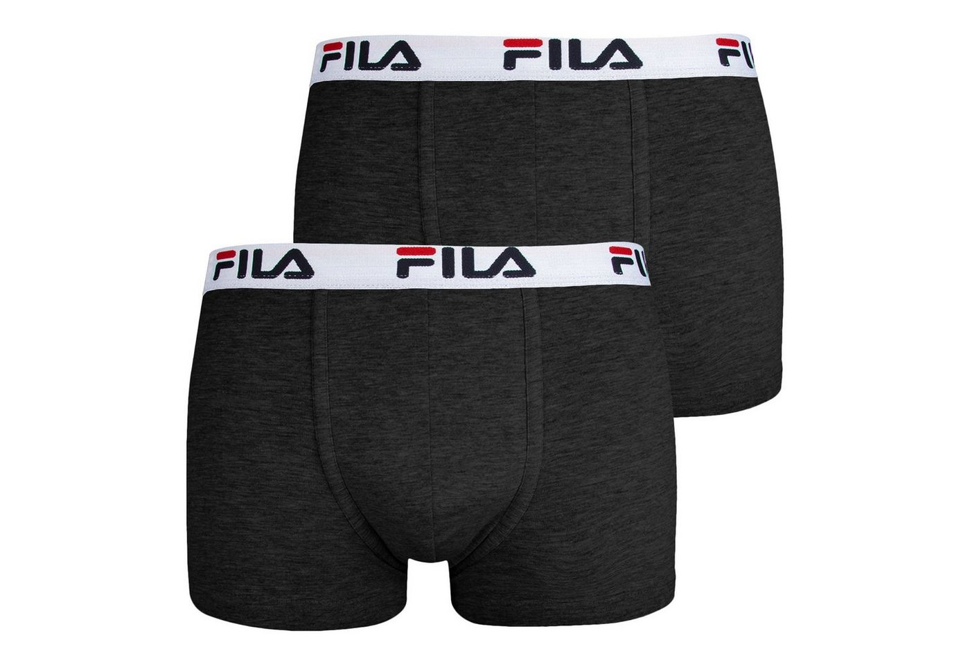 Fila Boxer Man Boxer (2-St., 2 x dunkelgraue Boxer) mit Markenschriftzügen auf dem Komfortbund von Fila