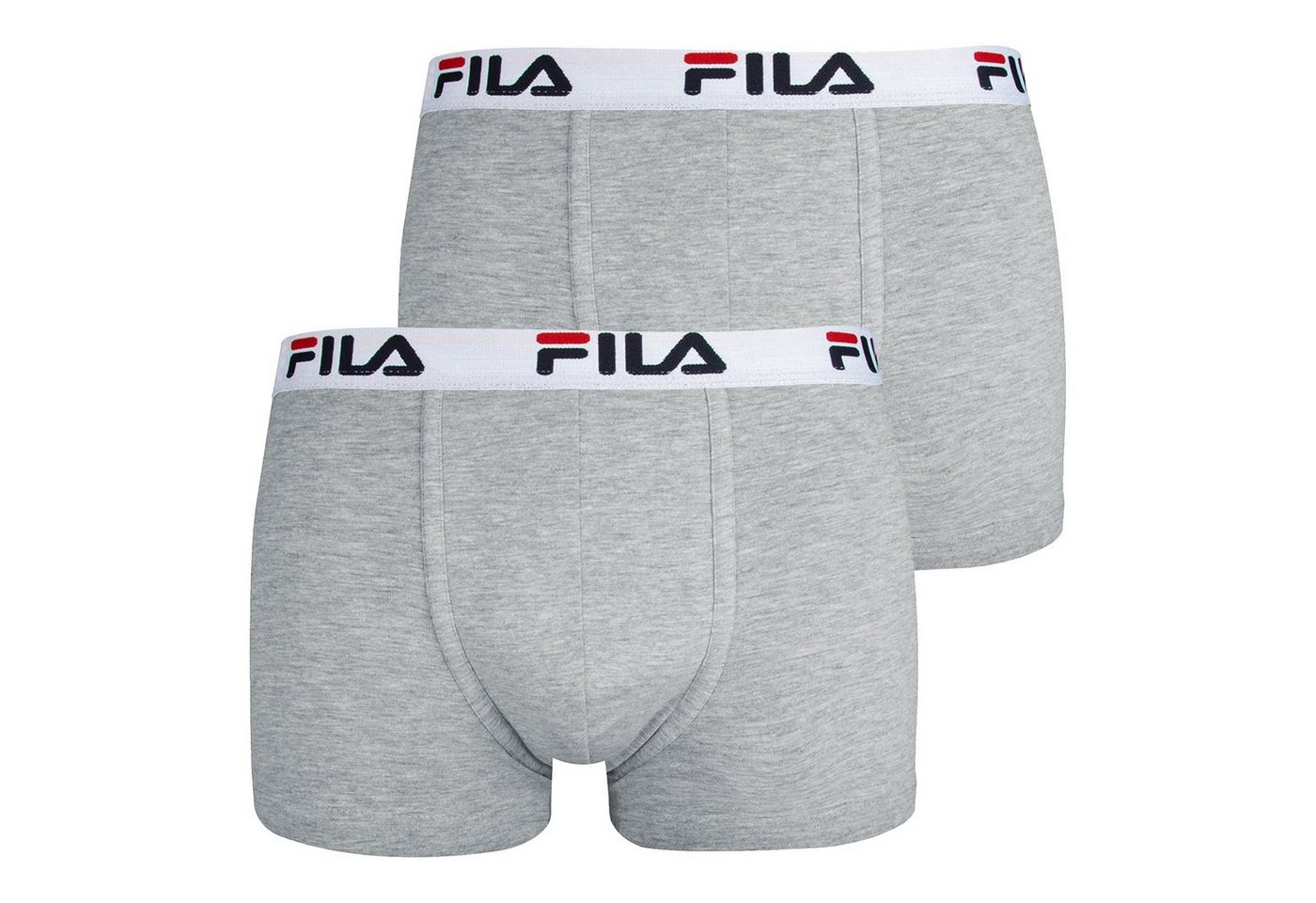 Fila Boxer Man Boxer (2-St., 2 x hellgraue Boxer) mit Markenschriftzügen auf dem Komfortbund von Fila