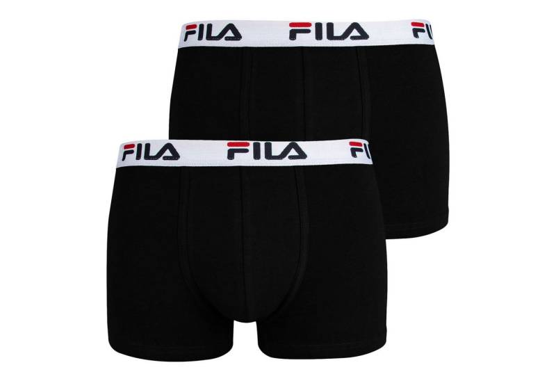 Fila Boxer Man Boxer (2-St., 2 x schwarze Boxer) mit Markenschriftzügen auf dem Komfortbund von Fila