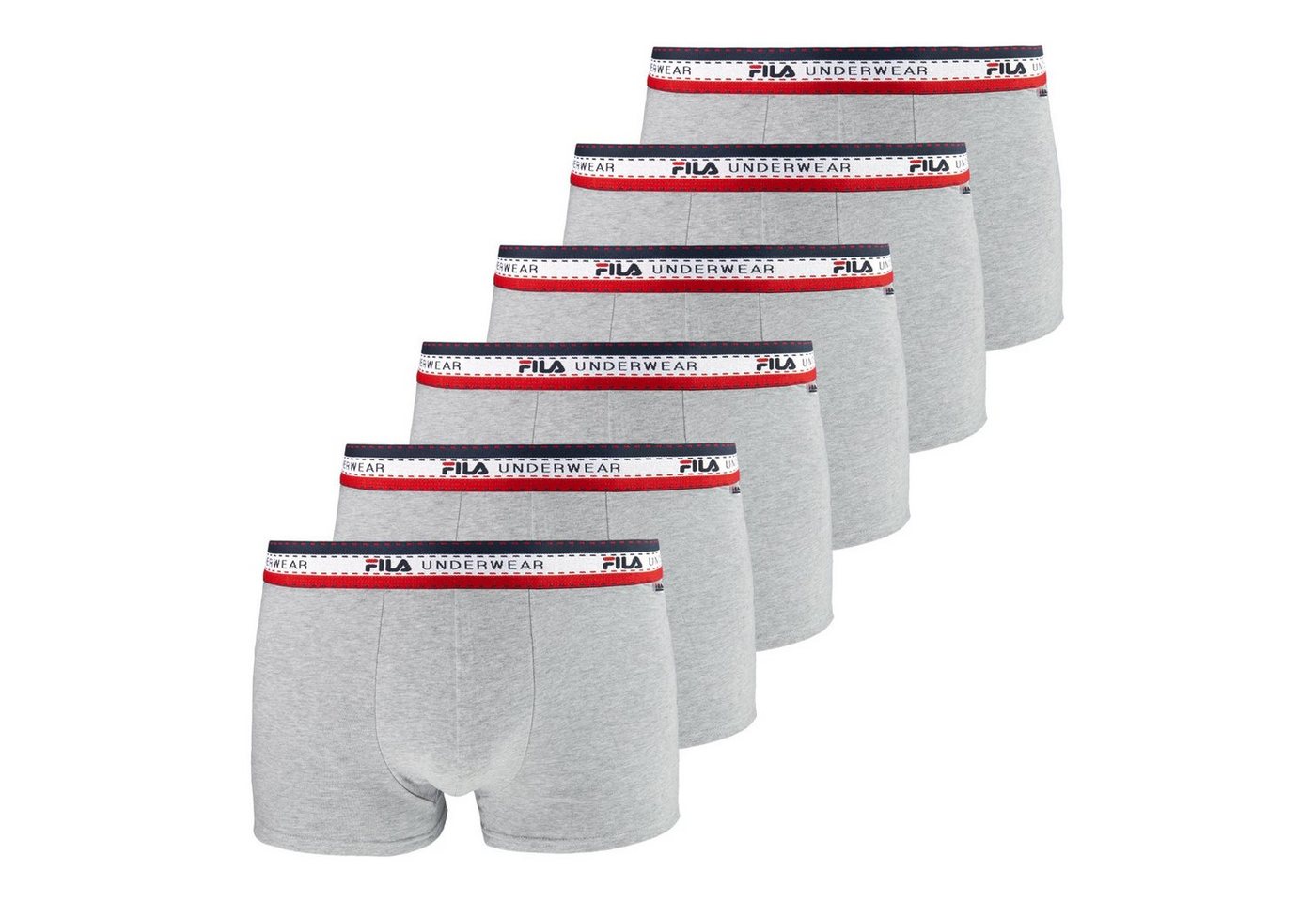 Fila Boxer Underwear Pants (6-St., 6er Pack) mit farbig gestreiftem Komfortbund von Fila