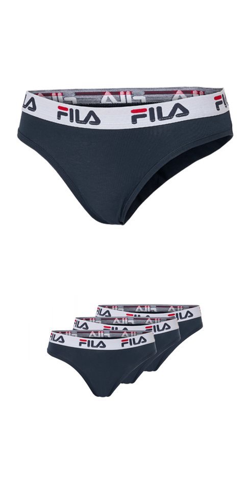 Fila Brasilslip WOMAN BRAZILIAN SLIP (3er Pack) mit elastischem Logobund von Fila