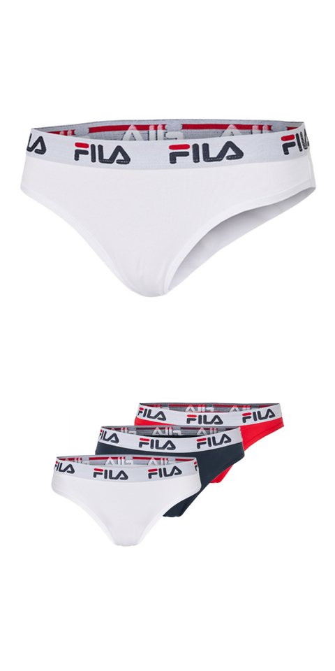 Fila Brasilslip WOMAN BRAZILIAN SLIP (3er Pack) mit elastischem Logobund von Fila