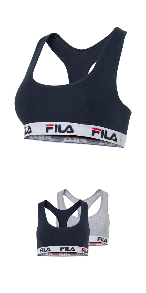Fila Bustier "WOMAN BUSTIER" 2er Pack, ohne Polsterung und ohne Bügel, Racerbackrücken von Fila