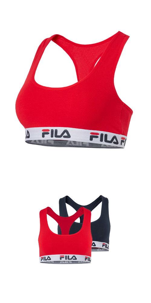 Fila Bustier "WOMAN BUSTIER" 2er Pack, ohne Polsterung und ohne Bügel, Racerbackrücken von Fila