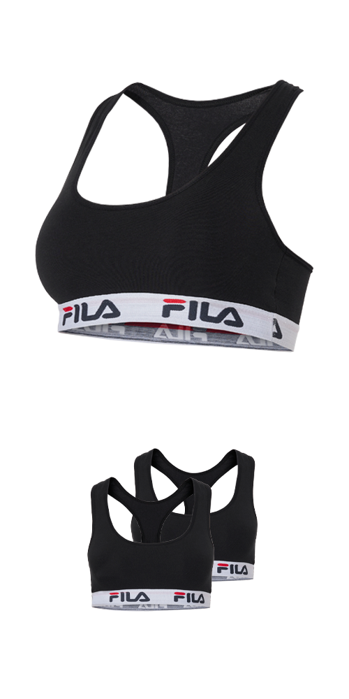 Fila Bustier "WOMAN BUSTIER" 2er Pack, ohne Polsterung und ohne Bügel, Racerbackrücken von Fila