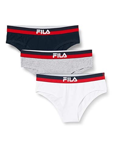 FILA Unterhosen Damen Perfekter Halt, Unterwäsche Frauen, Rutschfest, Angenehm (3er Pack) von FILA