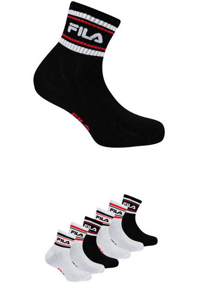 Fila Freizeitsocken MAN LIFESTYLE QUARTER SOCKS (6-Paar) mit auffälligem Logoschriftzug von Fila