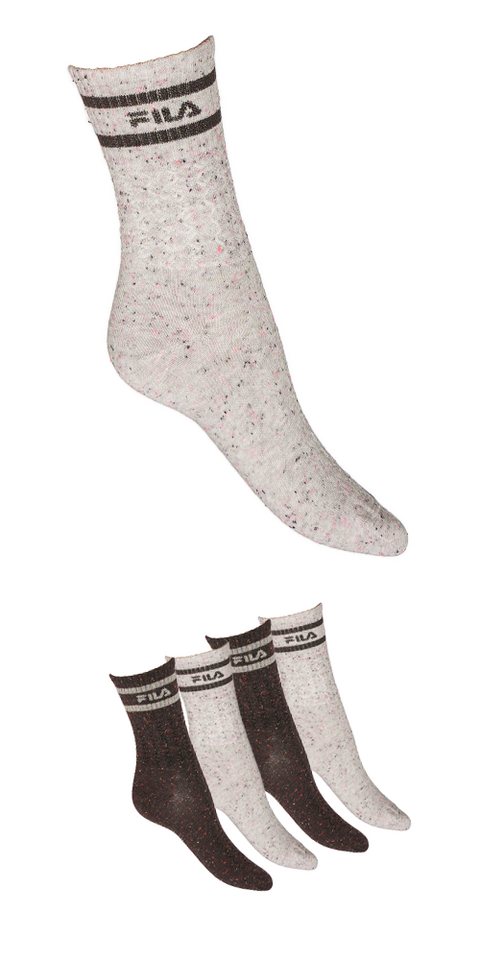 Fila Freizeitsocken WOMAN LIFESTYLE NORMAL BUTTONED SOCKS mit modischem Punktemuster von Fila