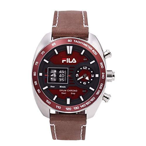 Fila Herren Uhr Armbanduhr Drum Roller 38-846-002 Leder von FILA