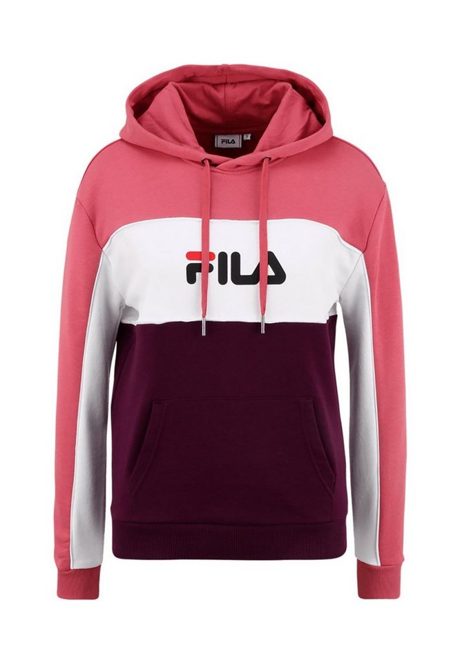 Fila Hoodie Fila Damen Sweater AQILA BLOCKED HOODY 688487 Winter Bloom Baroque Rose Bright White B448 Mehrfarbig von Fila