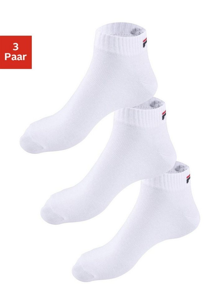 Fila Kurzsocken (3-Paar) mit Logostickerei von Fila