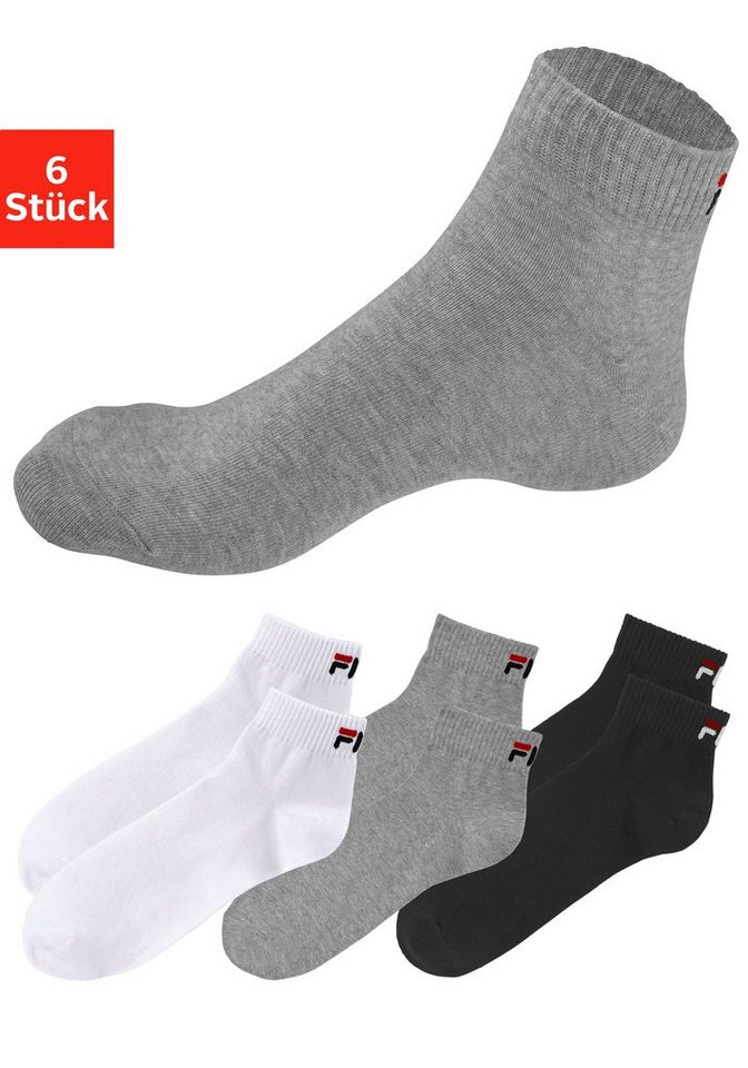 Fila Kurzsocken (6-Paar) mit eingestricktem Logo von Fila