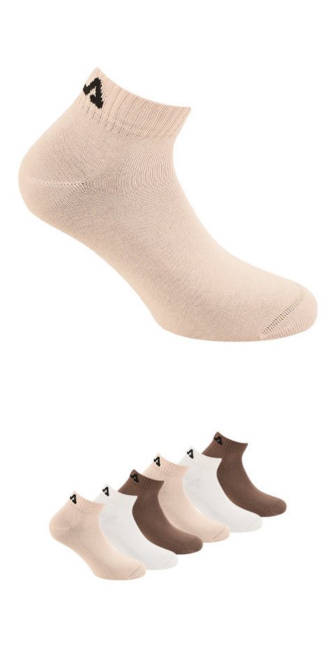Fila Kurzsocken UNISEX INVISIBLE PLAIN SOCKS (6-Paar) Baumwollmischung, Rippenbündchen, flache Zehennaht von Fila