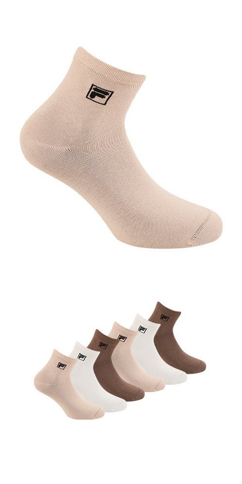 Fila Kurzsocken UNISEX QUARTER PLAIN SOCKS (6-Paar) mit Logo-Schriftzug von Fila