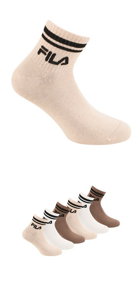 Fila Kurzsocken UNISEX QUARTER PLAIN SOCKS (6-Paar) mit Logo-Schriftzug von Fila