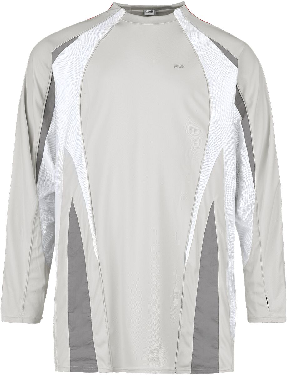 Fila Langarmshirt - S1 LONGSLEEVE - S bis XL - Größe L - altweiß/grau von Fila