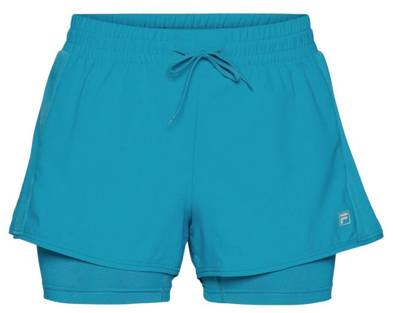 Fila Shorts Tennishose Elea (mit Innenhose) kurz tealblau Damen von Fila
