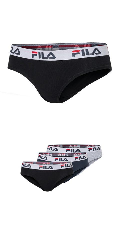 Fila Slip WOMAN BRIEF (3er Pack) mit elastischem Logobund von Fila