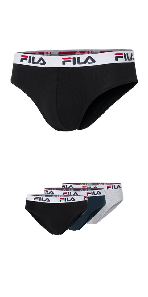 Fila Slip MAN BRIEF (3er Pack) mit elastischem Logobund von Fila