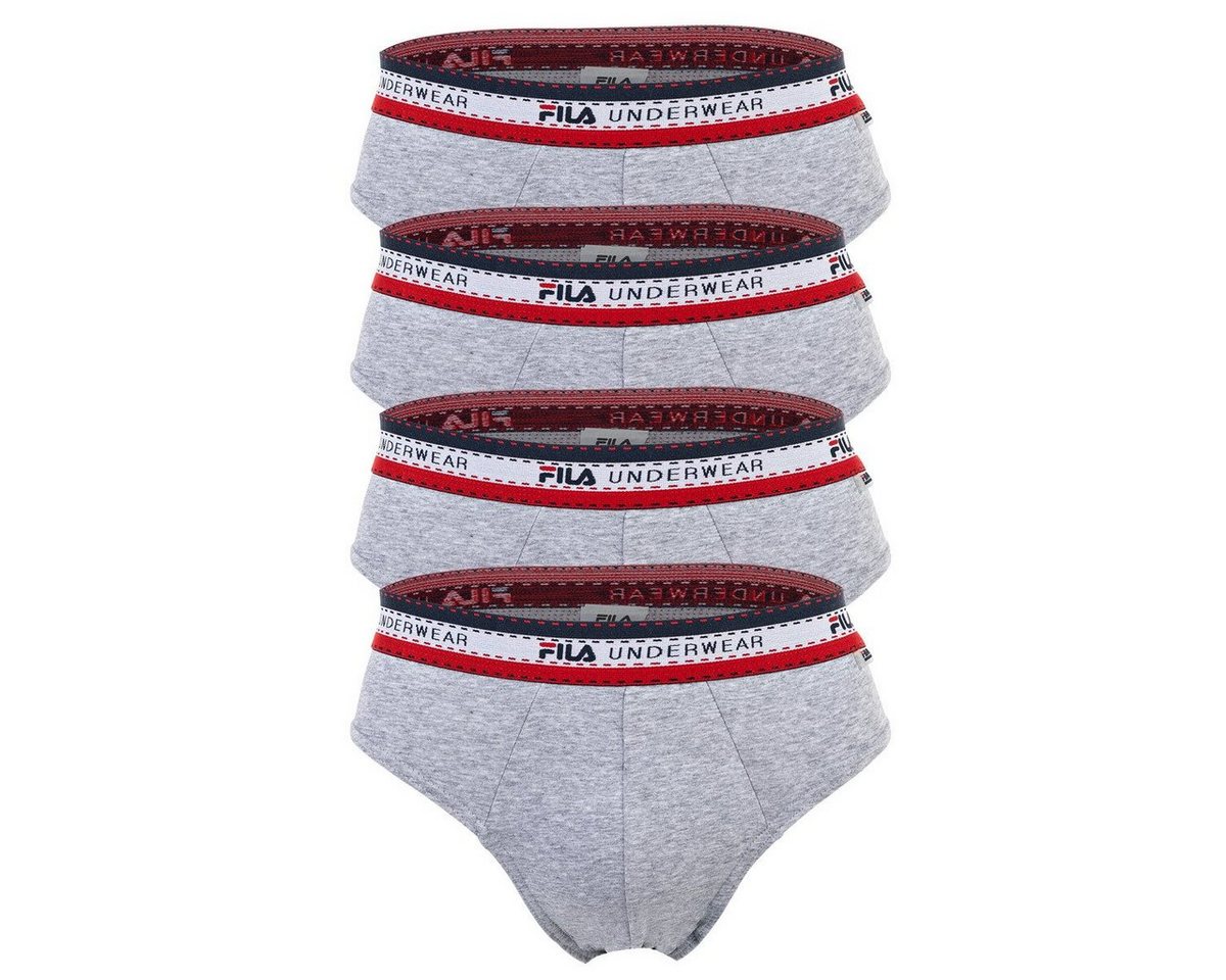 Fila Slip Herren Slip, 4er Pack - Briefs, Logobund, Cotton von Fila