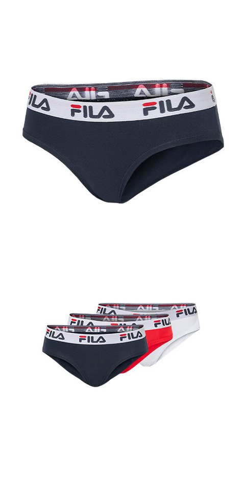Fila Slip WOMAN BRIEF (3er Pack) mit elastischem Logobund von Fila