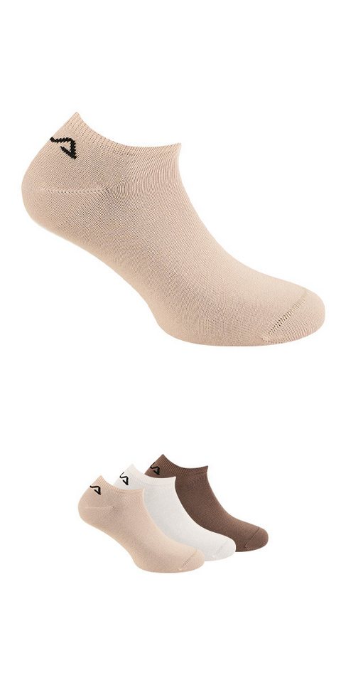 Fila Socken UNISEX INVISIBLE PLAIN SOCKS (3-Paar) mit eingestricktem Logo an der Ferse von Fila