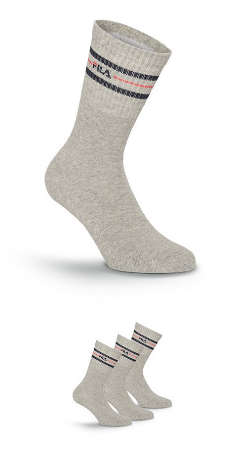 Fila Socken UNISEX LIFESTYLE PLAIN SOCKS (3-Paar, 3 Paar) mit Logo-Schriftzug von Fila