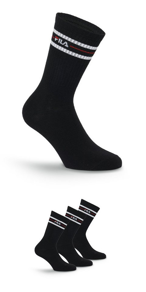 Fila Socken UNISEX LIFESTYLE PLAIN SOCKS (3-Paar, 3 Paar) mit Logo-Schriftzug von Fila