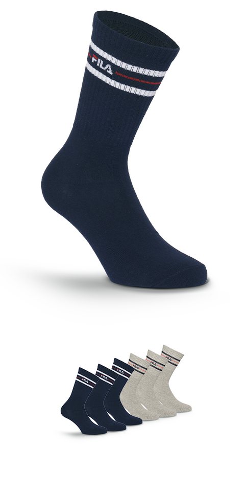 Fila Socken UNISEX LIFESTYLE PLAIN SOCKS (6-Paar) mit eingestricktem Logo von Fila