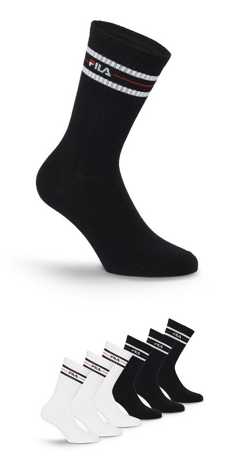 Fila Socken UNISEX LIFESTYLE PLAIN SOCKS (6-Paar) mit eingestricktem Logo von Fila