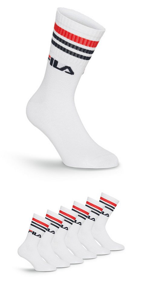 Fila Socken UNISEX LIFESTYLE PLAIN SOCKS (6-Paar) mit Logo-Schriftzug von Fila