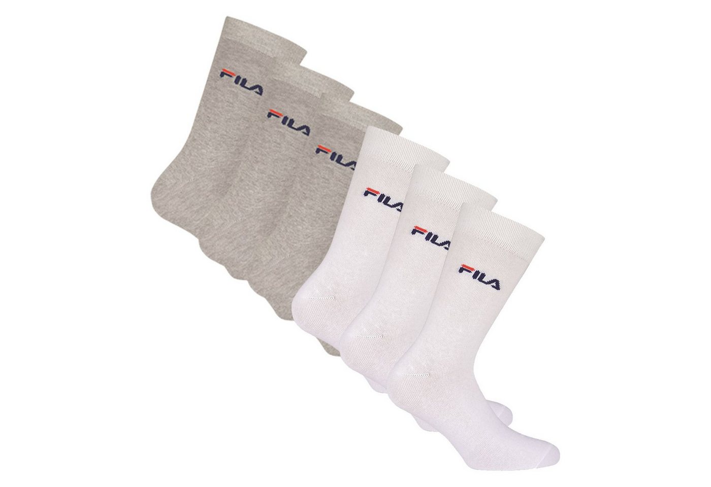 Fila Sportsocken Unisex Socken, 6er Pack - Crew Socks, Strümpfe von Fila