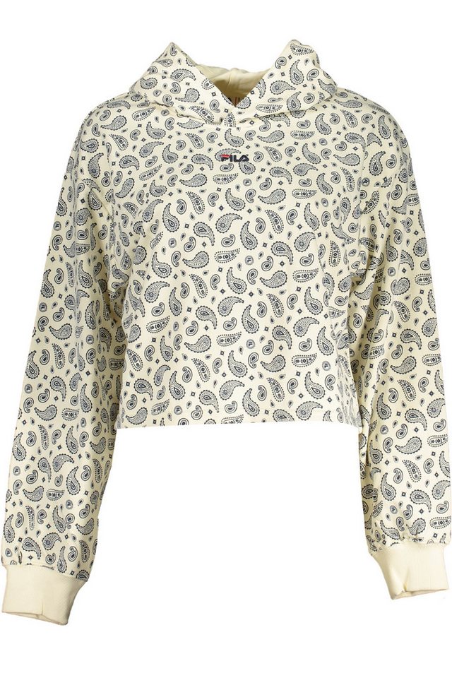 Fila Sweatshirt Damenpullover Weiß: Gemusterter Kapuzenpullover von Fila