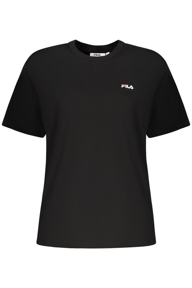 Fila T-Shirt Damen Kurzarm T-Shirt in Schwarz aus Bio-Baumwolle von Fila