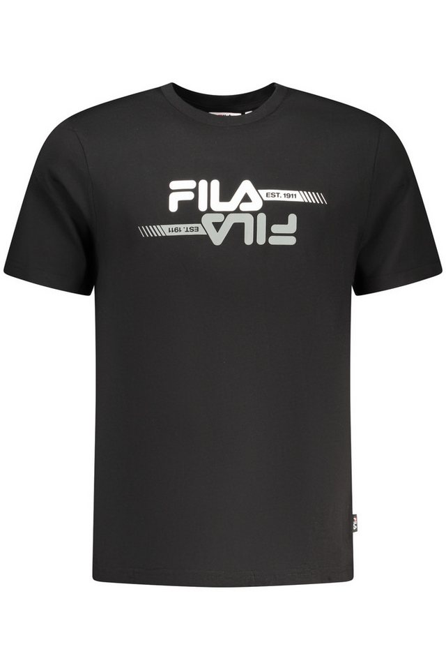 Fila T-Shirt Herren T-Shirt Schwarz aus Bio-Baumwolle mit von Fila