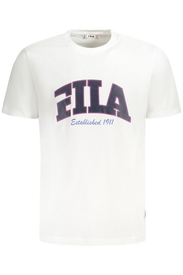 Fila T-Shirt Herren T-Shirt Weiß Kurzarm Regular Fit mit Fila T-Shirt Herren T-Shirt Weiß Kurzarm Regular Fit mit von Fila