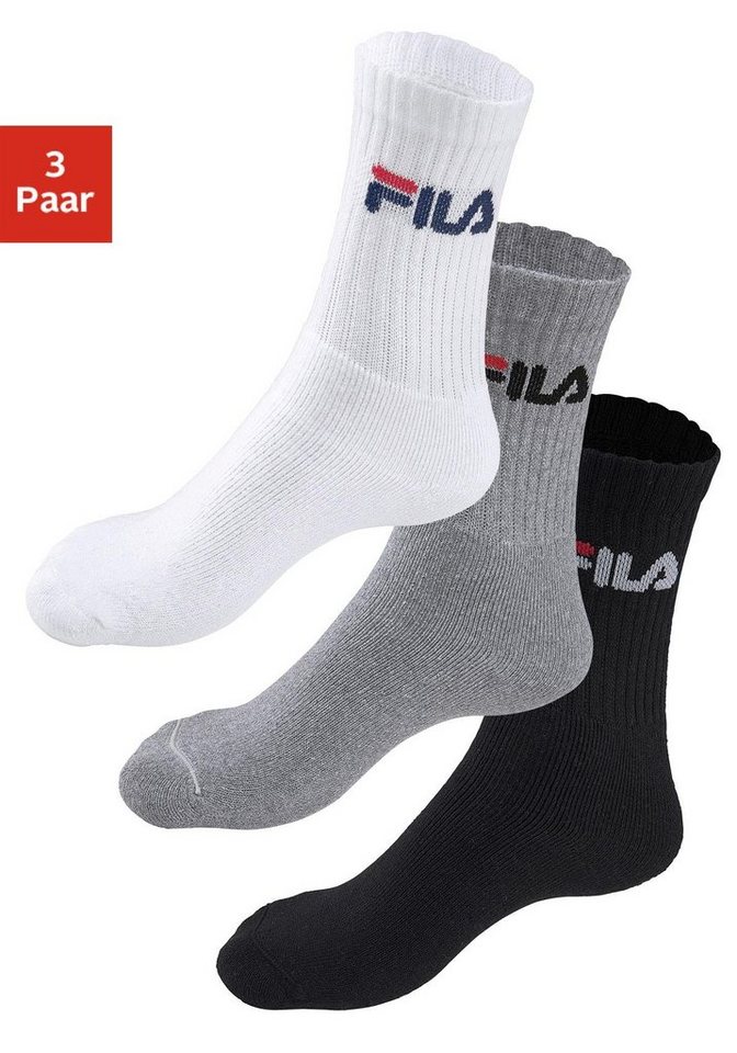 Fila Tennissocken (3-Paar) mit verstärkten Belastungszonen von Fila