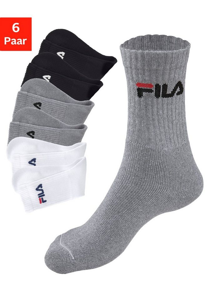 Fila Tennissocken (6-Paar) mit eingestricktem Logo von Fila