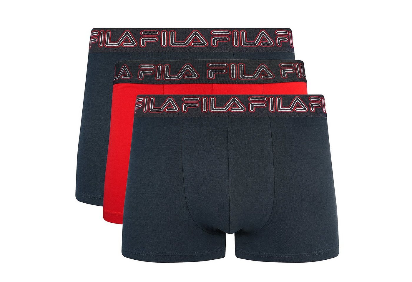 Fila Trunk Man Boxer sportives Design (Packung, 3-St., 3er-Pack) Stretchbaumwolle mit Logobund von Fila