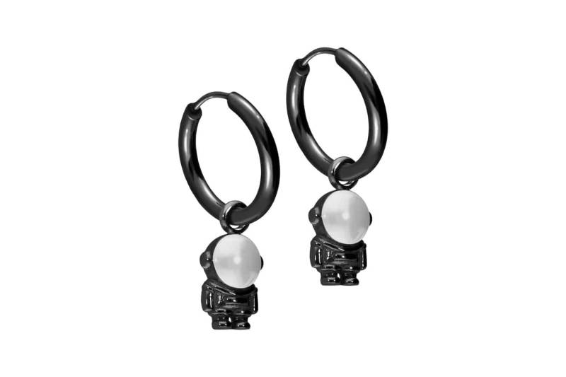 Chirurgenstahl Ohrclicker Creolen ASTRONAUT von Filango