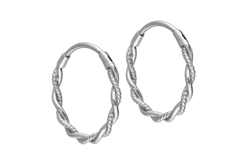 Chirurgenstahl Ohrclicker Creolen DOPPELT GEDREHT von Filango