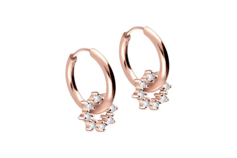 Chirurgenstahl Ohrclicker Creolen KRISTALLKREIS von Filango