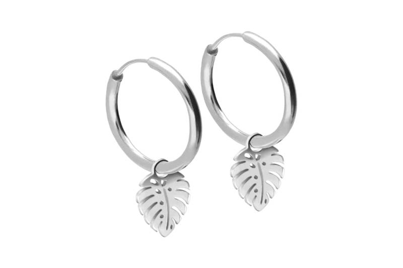 Chirurgenstahl Ohrclicker Creolen PALMENBLATT von Filango