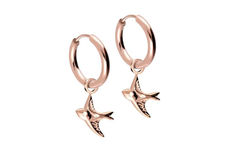 Chirurgenstahl Ohrclicker Creolen SCHWALBE von Filango