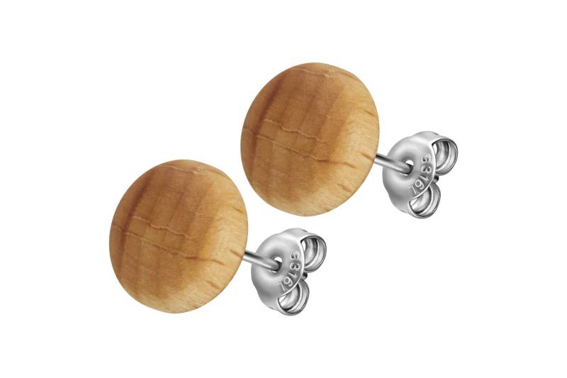 Chirurgenstahl Ohrstecker HOLZDISC von Filango