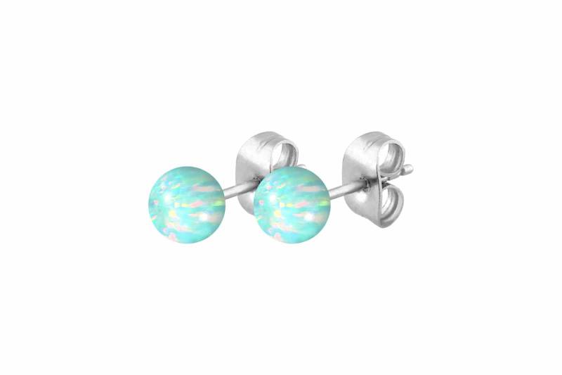 Chirurgenstahl Ohrstecker SYNTHETISCHER OPAL ++SALE++ von Filango
