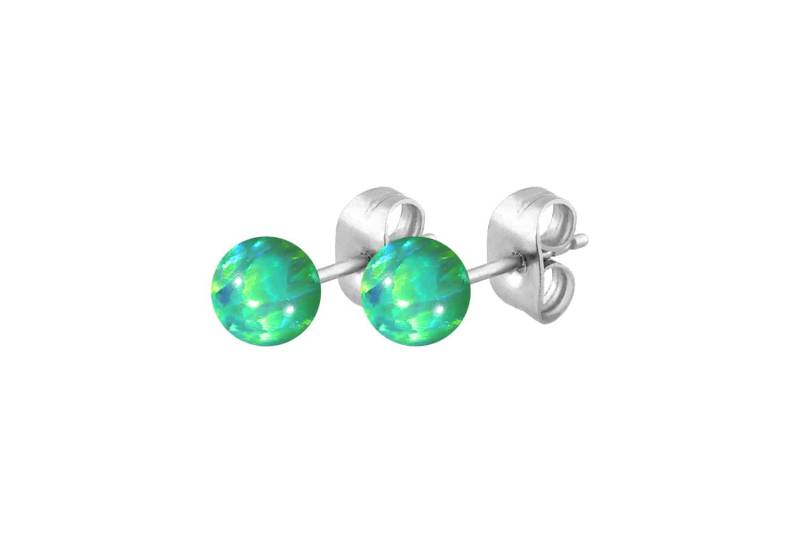 Chirurgenstahl Ohrstecker SYNTHETISCHER OPAL ++SALE++ von Filango