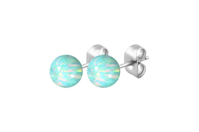 Chirurgenstahl Ohrstecker SYNTHETISCHER OPAL ++SALE++ von Filango